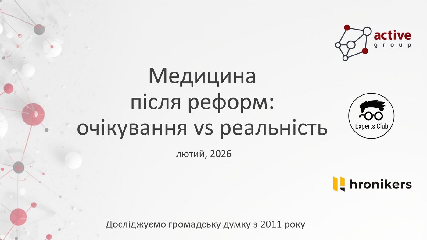 Медицина після реформ: очікування vs реальність – результати спільного опитування
